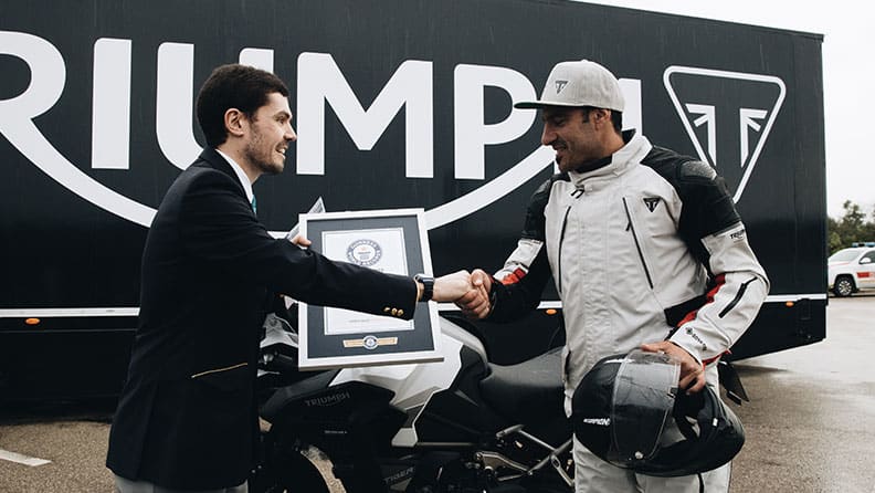 Triumph Ivan Cervantes Tiger 1200 Guinness World Record
