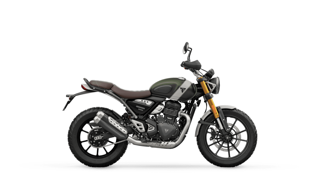 Triumph Scrambler 400 X CGI in Khaki Green
